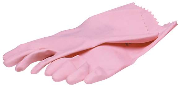 Image de GANT DE MENAGE LATEX ROSE TAILLE 7.5-010104