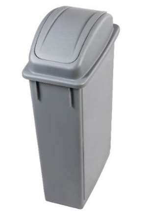 Image de CORBEILLE AVEC COUVERCLE BASCULANT 90L GRIS - 192771