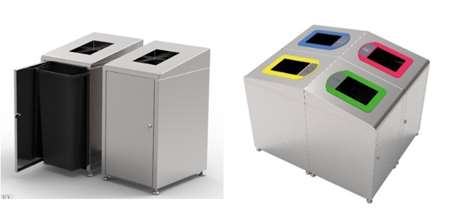 Image de STRUCTURE BORNE A DECHETS KOALA 120L INOX BROSSE- 789050