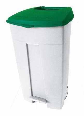 Image de POUBELLE MOBILE A PEDALE CONTIPLAST 120L BLANC/VERT- 102538