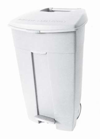 Image de POUBELLE MOBILE A PEDALE CONTIPLAST 120L BLANC/BLANC- 102534