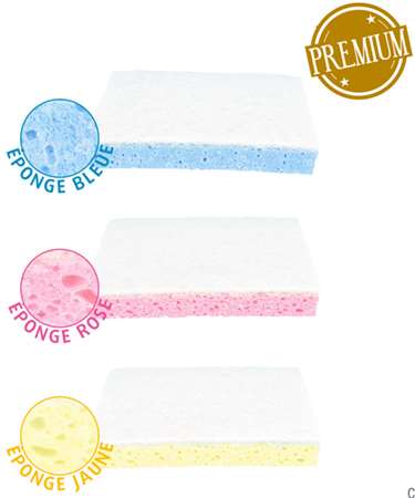 Image de EPONGE A RECURER BLEUE TAMPON BLANC (x10)