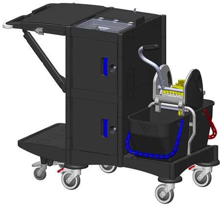 Image de CHARIOT MODUL BLACK COLLECTIVITE K AVEC PRESSE KINETIC