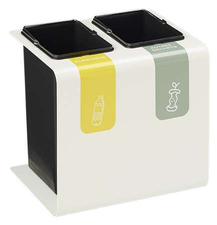 Image de CORBEILLE DE TRI SELECTIF 2x15L TRIBU ROSSIGNOL