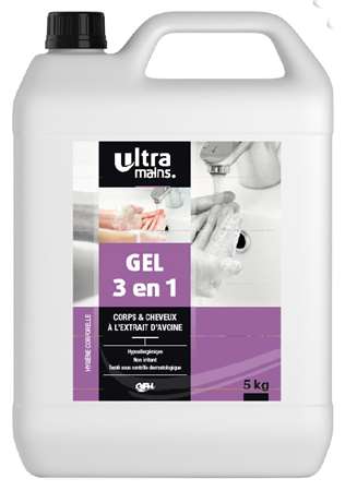 Image de GEL 3 EN 1 CORPS ET CHEVEUX 5L