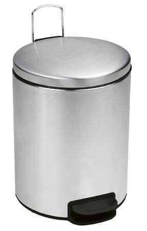 Image de POUBELLE A PEDALE METAL INOX BROSSE 5L