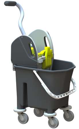 Image de SEAU ROULANT BLACK 25L AVEC PRESSE KINETIC