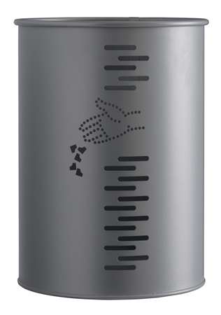 Image de CORBEILLE CYLINDRIQUE ACIER GRIS MANGANESE 22L - 778001