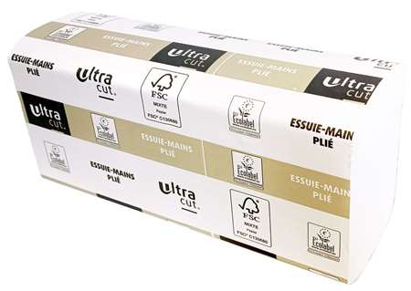 Image de ESSUIE MAINS PLIE EN Z BLANC 2 PLIS 20x24cm (x3750)