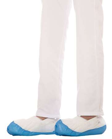 Image de SURCHAUSSURE BLANC SEMELLE BLEUE 50µ (x100)
