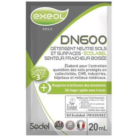 Image de DN600 DETERGENT NEUTRE ECOLABEL DOSE 20ml (x250)