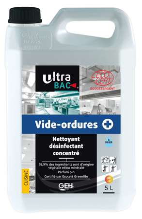 Image de ULTRA BAC DESINFECTANT VIDE ORDURE 5L ECOCERT