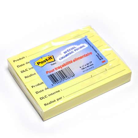 Image de POST-IT DE TRACABILITE BLOC DE 100F (x10)