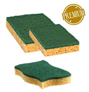 Image de EPONGE A RECURER BLONDE TAMPON VERT ERGONOMIQUE (x10)