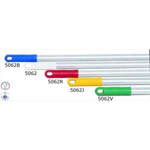 Image de T- MANCHE ALU ALIMENTAIRE A VIS 1,40m EMBOUTS JAUNE