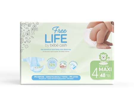 Image de COUCHE FREE LIFE MAXI 7/14KG T4 (2x48)