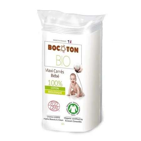 Image de COTON BIO MAXI CARRE BEBE ECOCERT (x60)