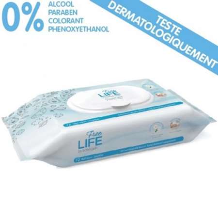 Image de LINGETTES NETTOYANTES BEBE FREELIFE A LA CAMOMILLE (x72)