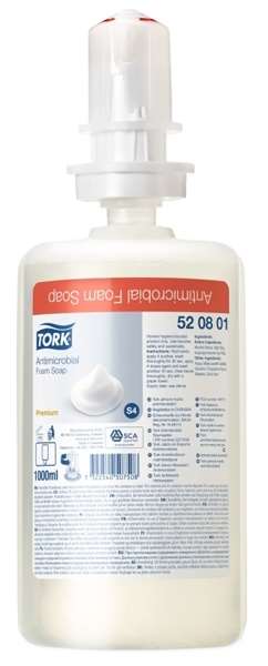 Image de SAVON MOUSSE ANTIBACTERIEN S4 TORK 1L - 520800