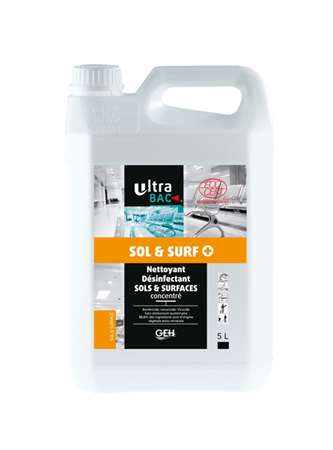 Image de ULTRA BAC NETTOYANT DESINFECTANT SOL ET SURF + ECOCERT 5L