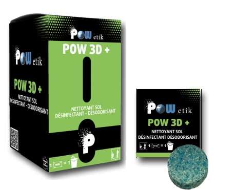 Image de POW ETIK 3D+ DETERGENT DESINFECTANT SOLS (x10 PASTILLES)
