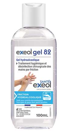 Image de GEL HYDROALCOOLIQUE EXEOL 82 FLACON 100ml