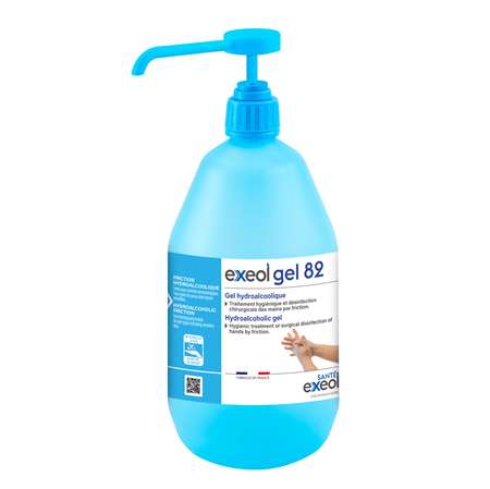 Image de GEL HYDROALCOOLIQUE EXEOL 82 FLACON POMPE 1L