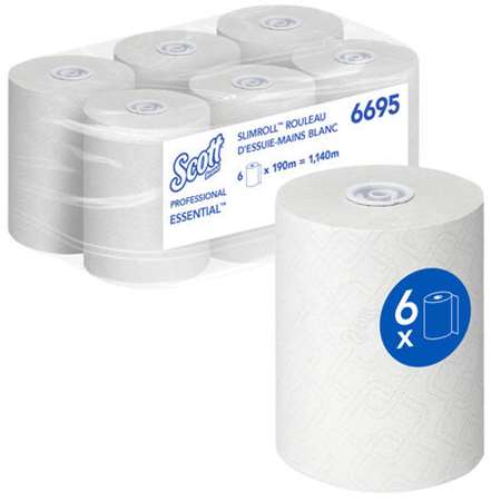 Image de ESSUIE MAIN RLX SCOTT ESSENTIAL SLIMROLL BLANC 1P 190m (x6)
