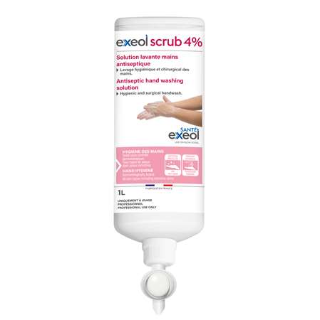Image de SAVON DESINFECTANT EXEOL SCRUB 4% CARTOUCHE 1L AIRLESS