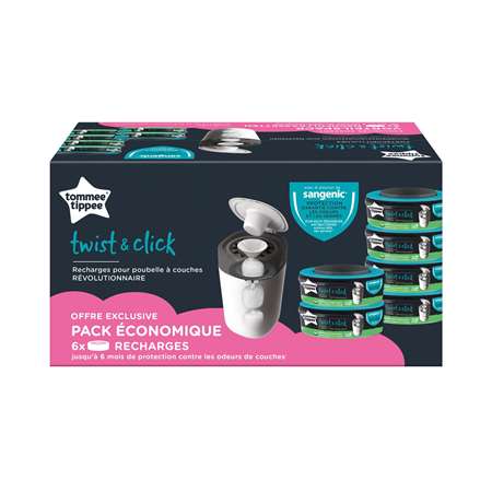 Image de RECHARGE POUR POUBELLE SANGENIC TWIST & CLICK (LOT DE 6)