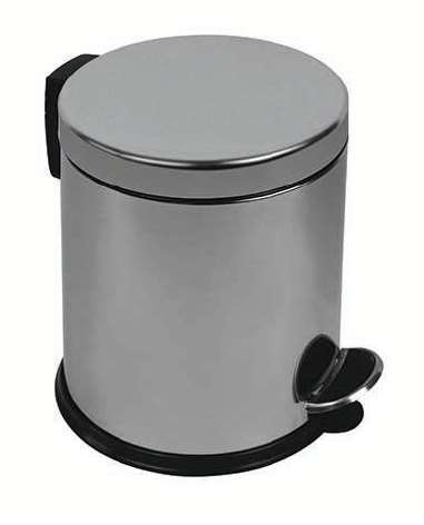 Image de POUBELLE A PEDALE 5L ACIER INOX 410 BRILLANT - 913050