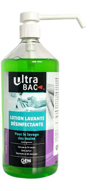 Image de ULTRA BAC SAVON MAINS DESINFECTANT FLACON POMPE 1L