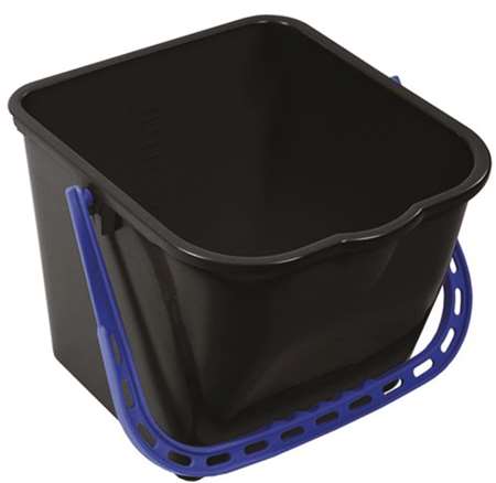 Image de SEAU 15L NOIR ANSE BLEUE