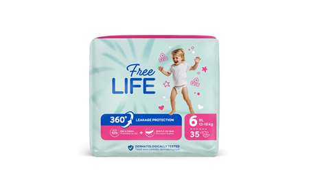 Image de COUCHE FREE LIFE EXTRA LARGE 13/18KG T6 (2x35)