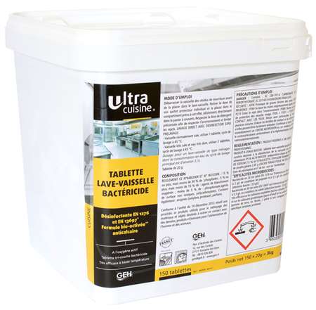 Image de TABLETTE LAVE VAISSELLE BACTERICIDE 3KG (150 TABLETTES)