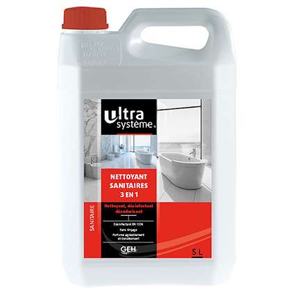 Image de NETTOYANT 3EN1 SANITAIRES 5L (DETERGENT ACIDE DESINFECTANT)