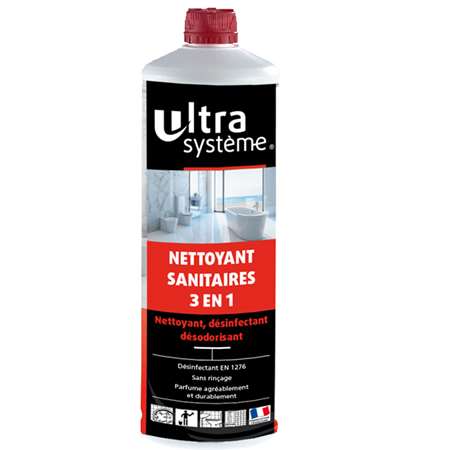 Image de NETTOYANT 3EN1 SANITAIRES 1L (DETERGENT ACIDE DESINFECTANT)